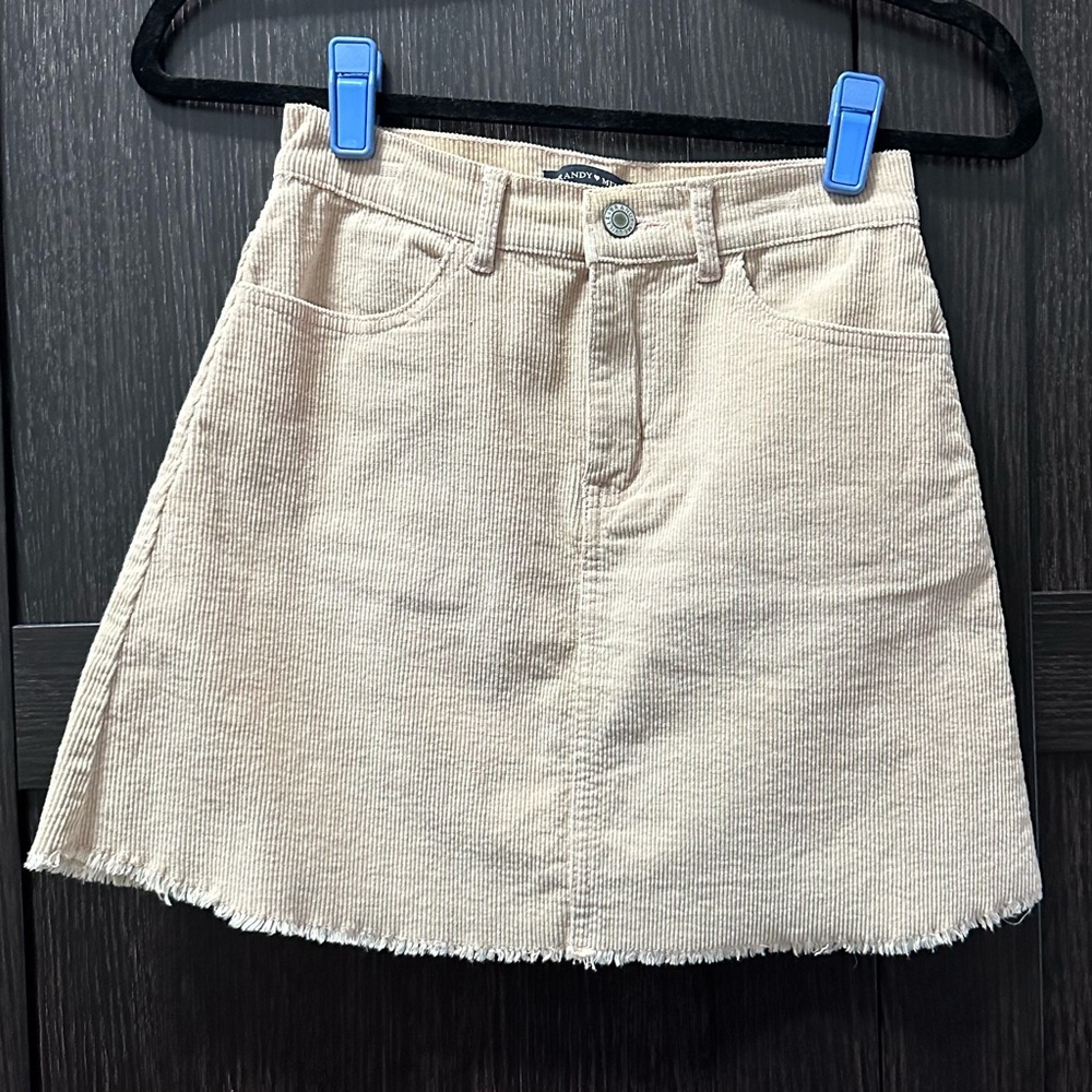 Brandy Melville Blush Pink Corduroy Skirt